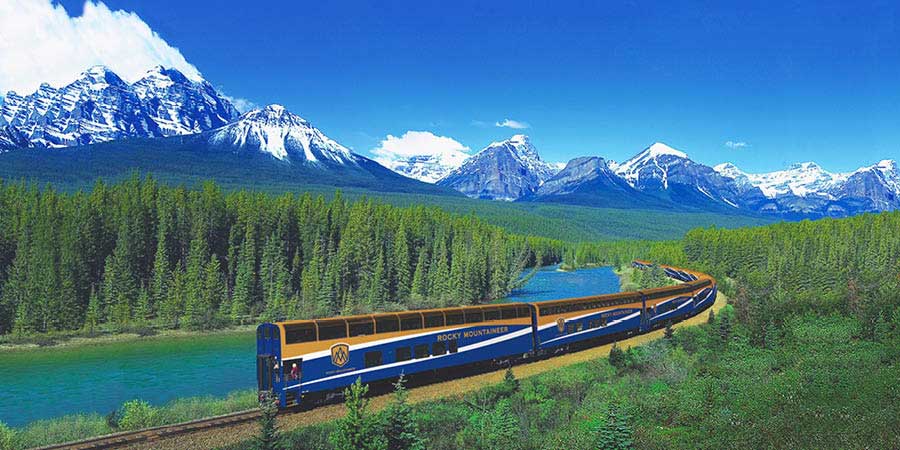 Travelling into the Rockies on Rocky Mountaineer