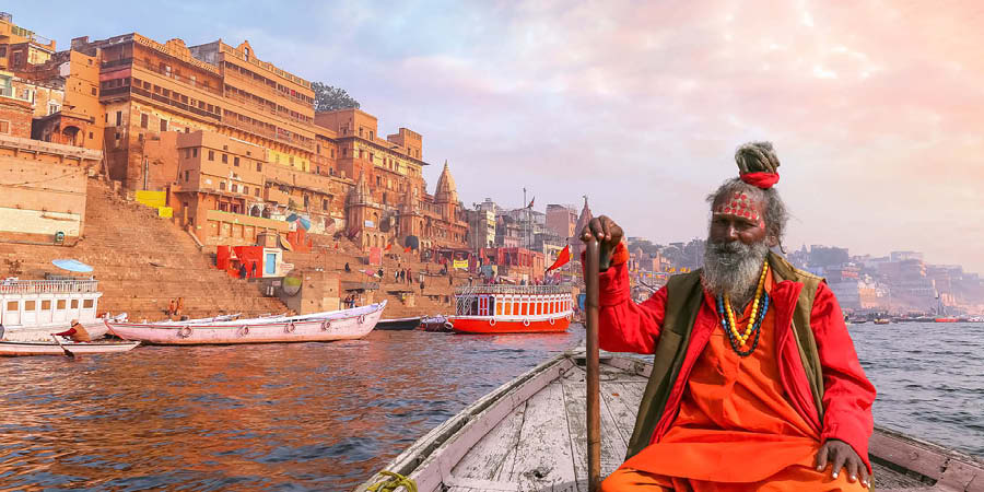 Sadhu Baba On River Ganges